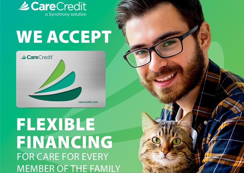 Carousel Slide 3: Preventive care for your pet can be more affordable and less stressful than treating an unexpected illness or emergency. We accept the CareCredit credit card to help make it easier to pay for a Lifetime of Care™.